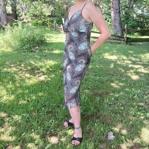 Y2K midi paisley floral dress